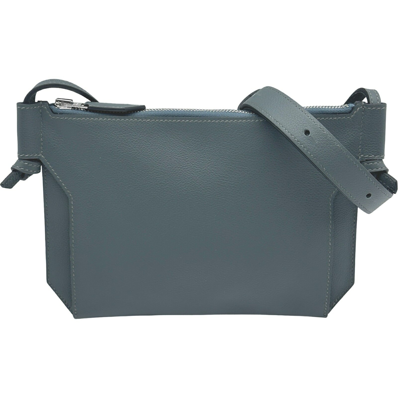 Hermes Ultra Pla 24 Shoulder Bag Evercolor Leather Bleu Orage Blue Z Stamp 99