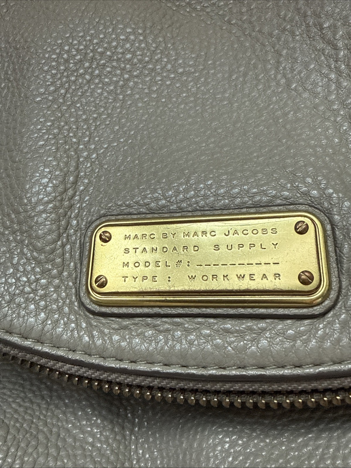 Marc by Marc Jacobs Classic Q Natasha Gray Pebbled Leather Flap Crossbody Bag