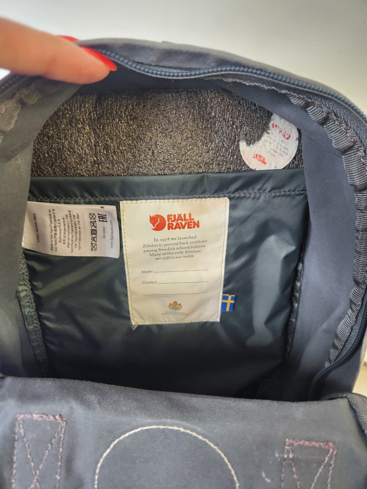 Fjallraven Kanken Mini Backpack Gray Waterproof Vinylon-F Fabric Graphite