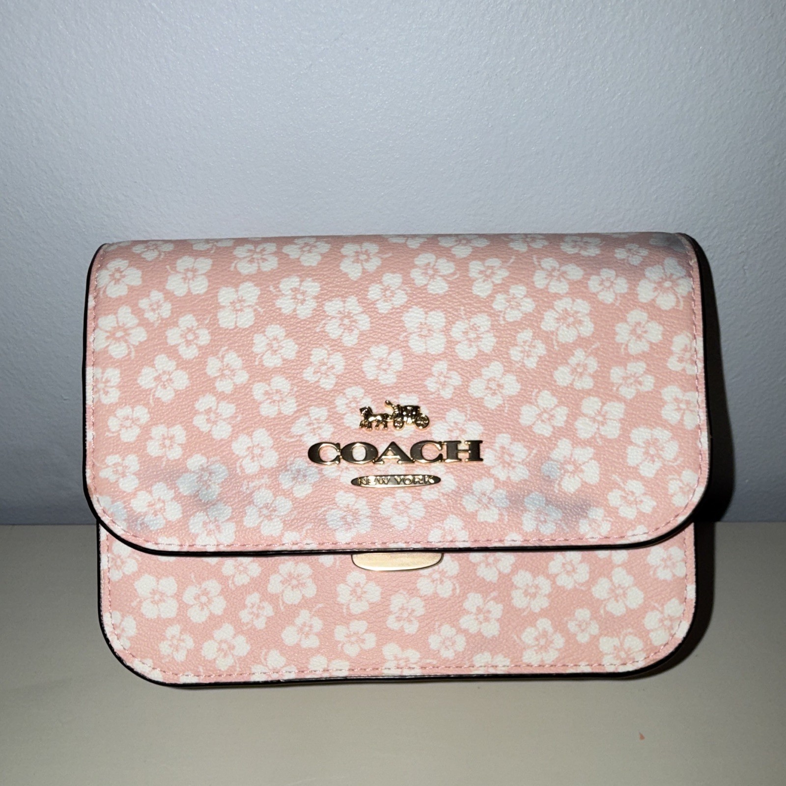 Coach Mini Brynn Crossbody Pink & White Floral