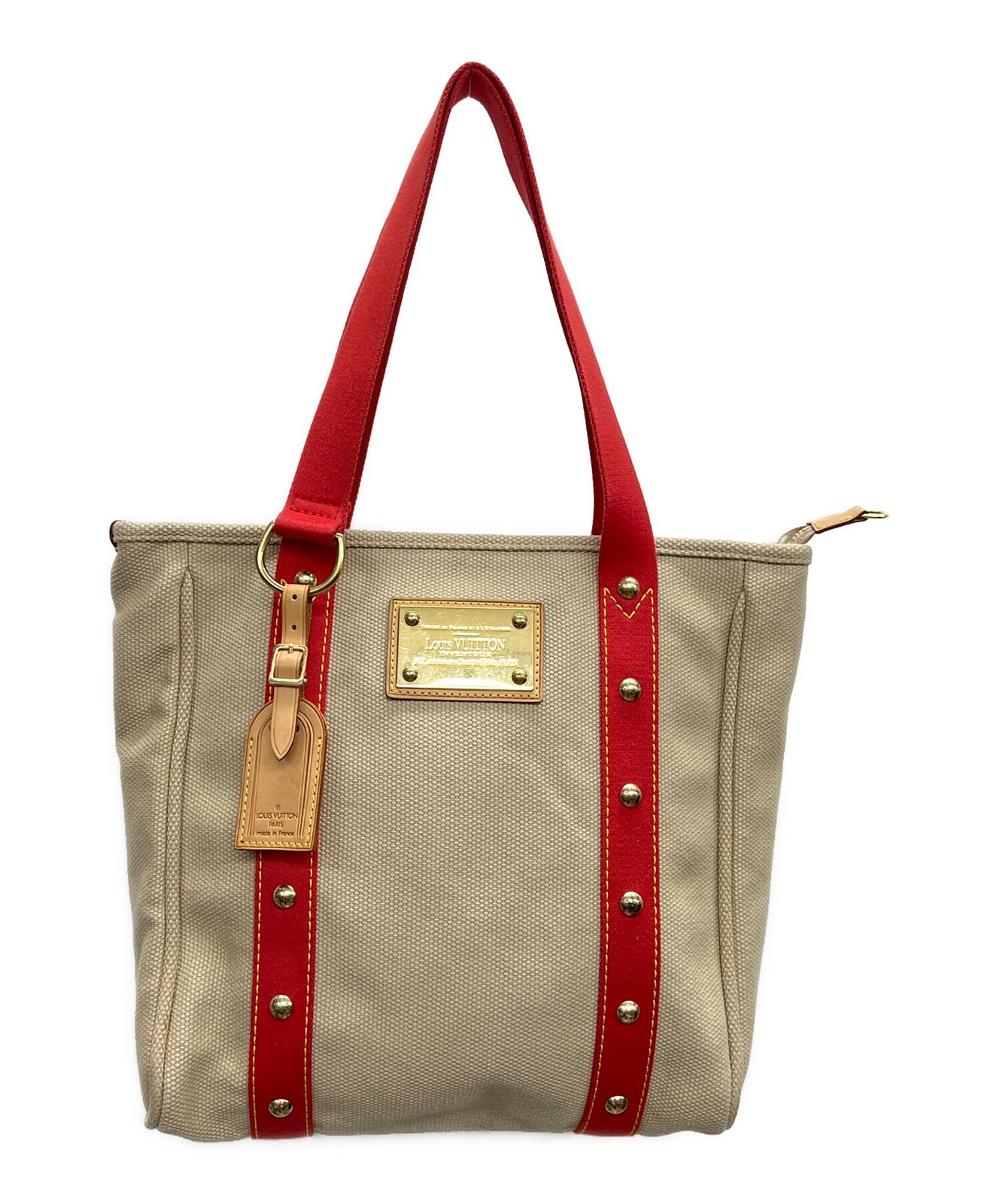 Louis Vuitton Cabas MM M40035 Canvas Beige Tote Bag #TFB13544