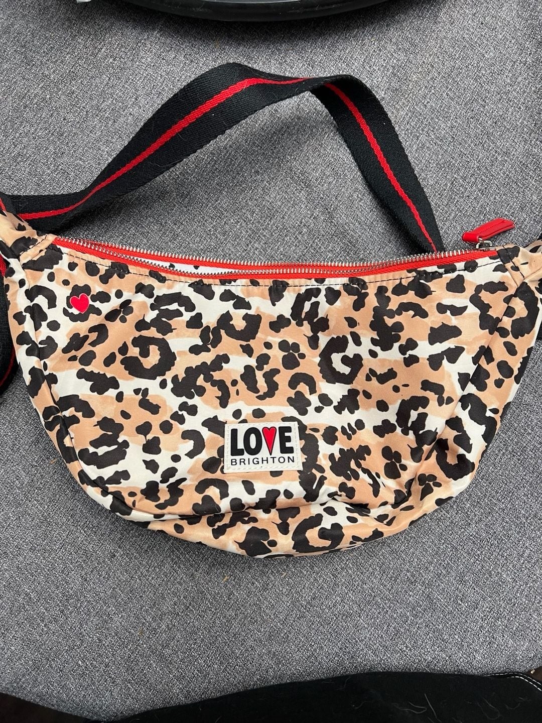 Brighton Spotted Love Swing Bag Leopard Print Crossbody