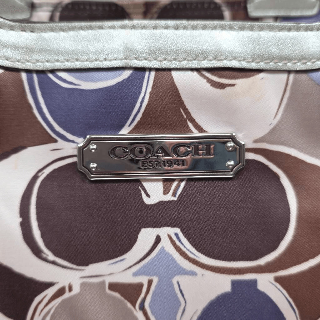 Coach Signature Gallery Satin-Fabric Tote Style F22161