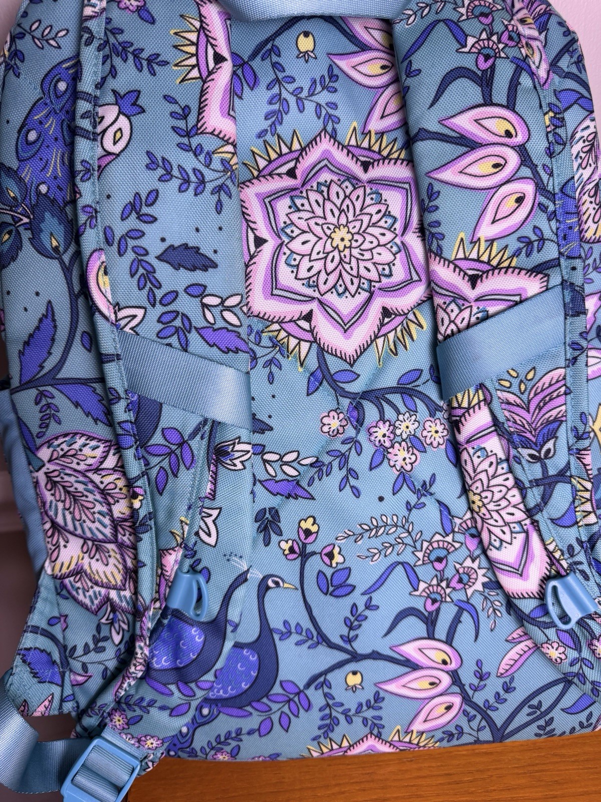 Vera Bradley Large Backpack Peacock Garden Lighten up Colorful See Description