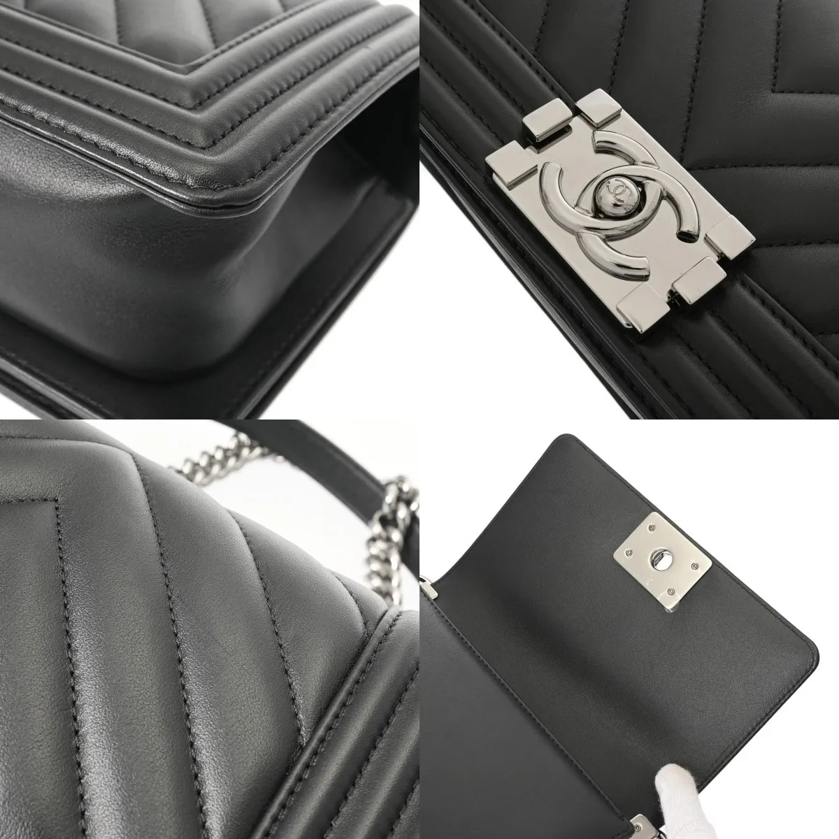 Chanel cm A67085 Shoulder Bag Lambskin Black #WB3692