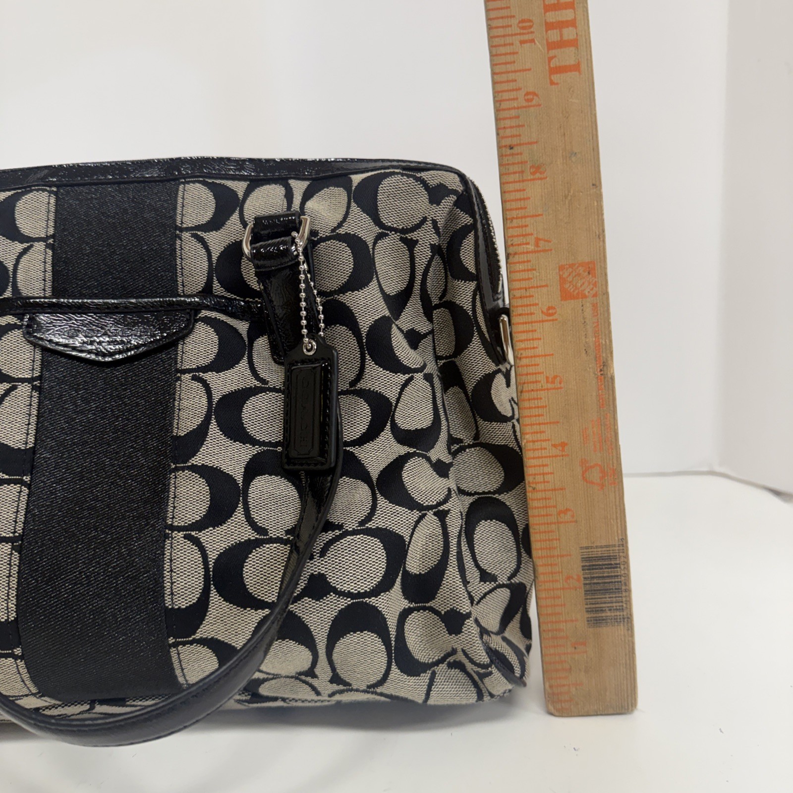 Coach Signature Stripe Nancy Satchel Bag F28505