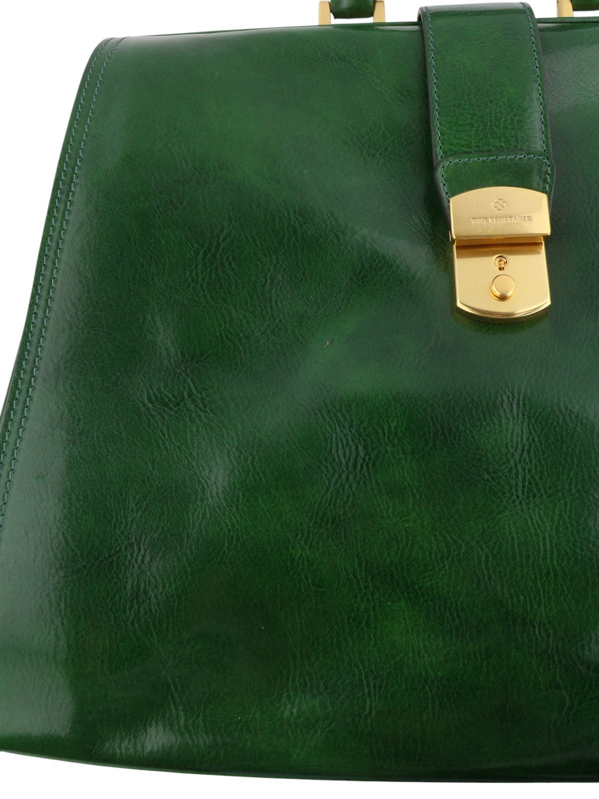 Time Resistance Mrs Dalloway Ladies Doctor Bag Green Vachetta Leather