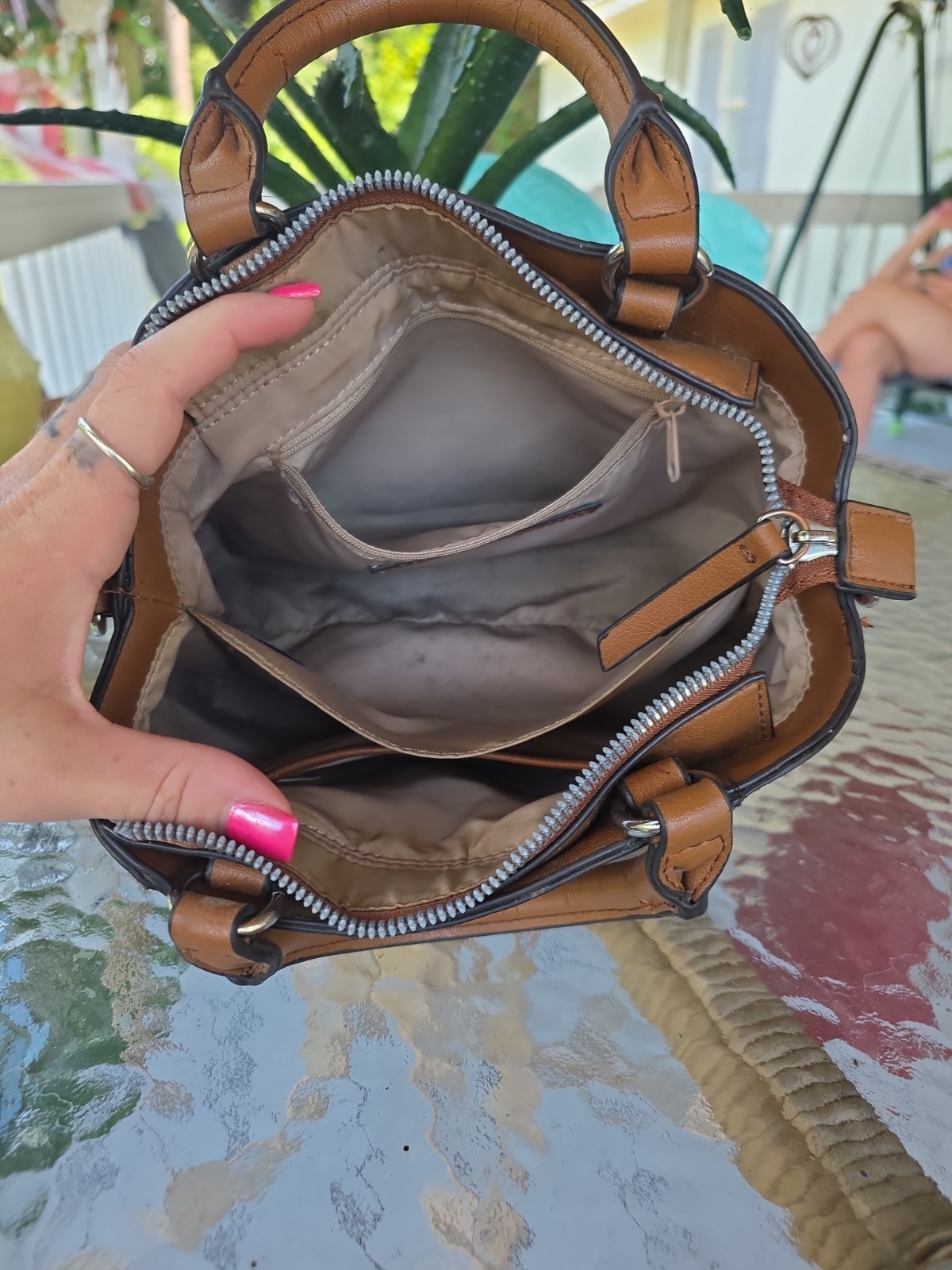 Ninewest Brown Crocodile Purse