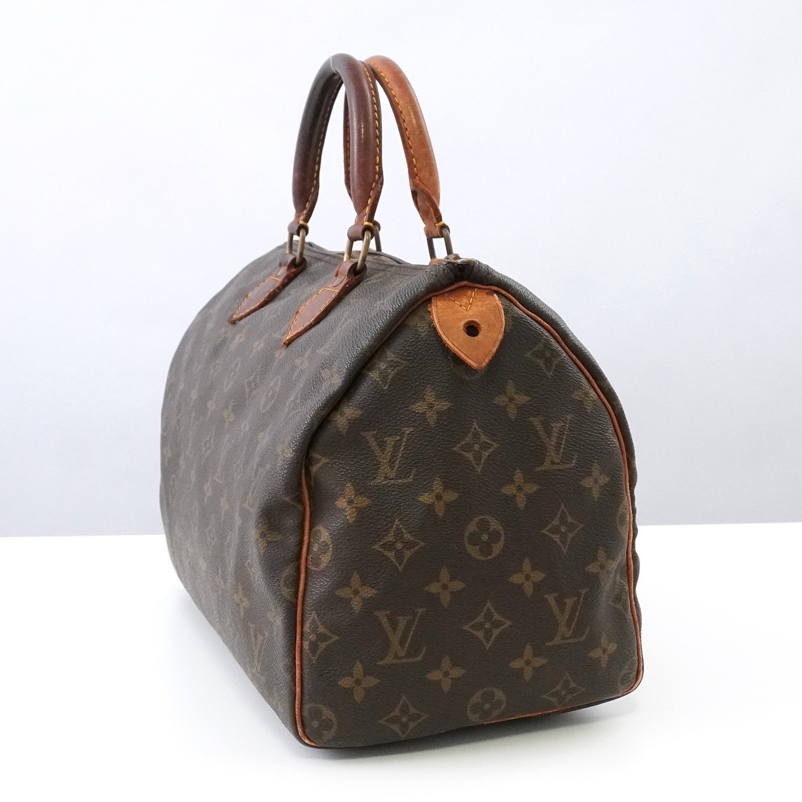LOUIS VUITTON LV Monogram Speedy 30 M41526 Hand Bag 891FC Brown Auth #58041A