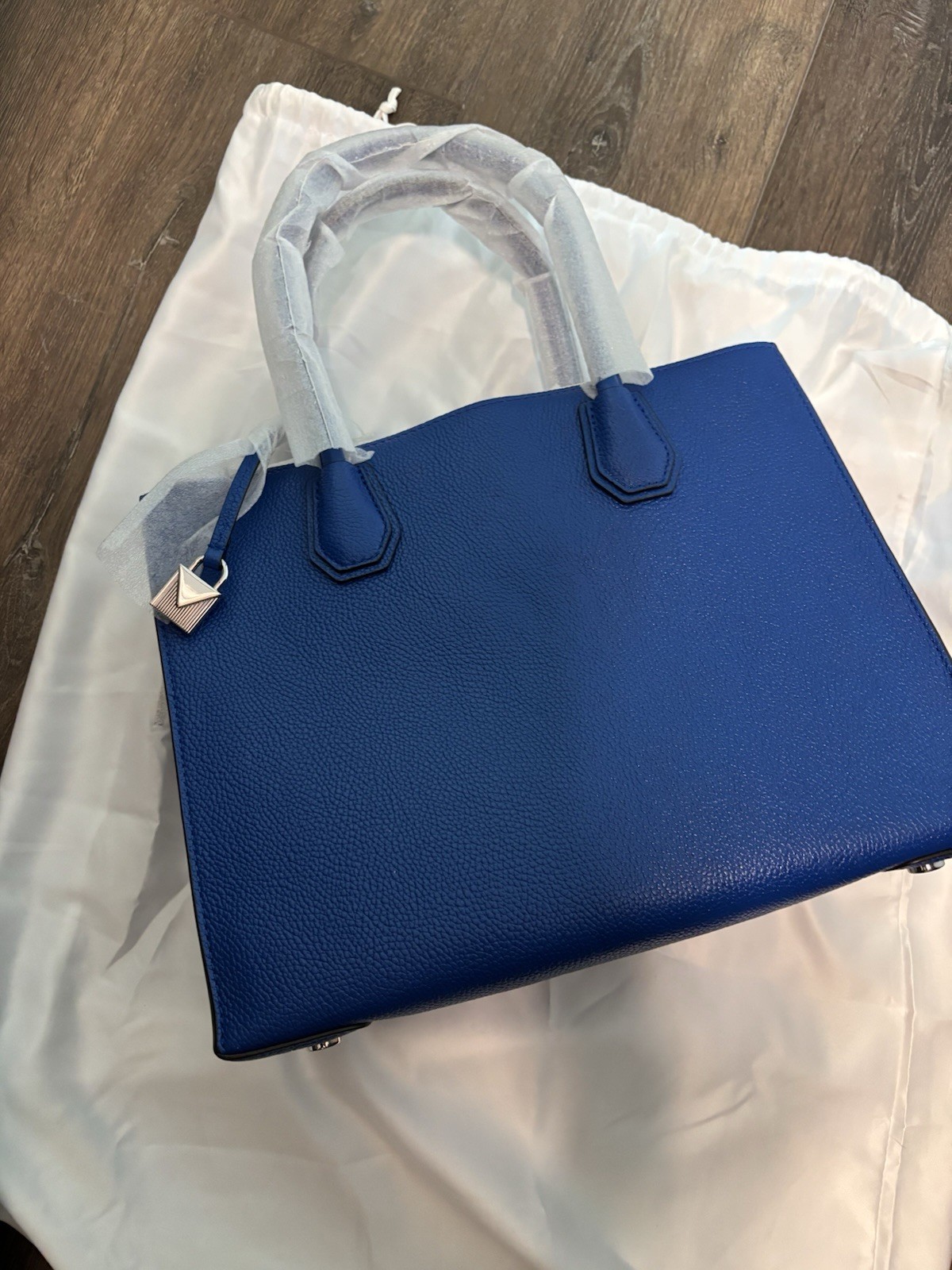 Michael Kors Mercer Large Blue Sapphire Leather Tote Bag BNWT