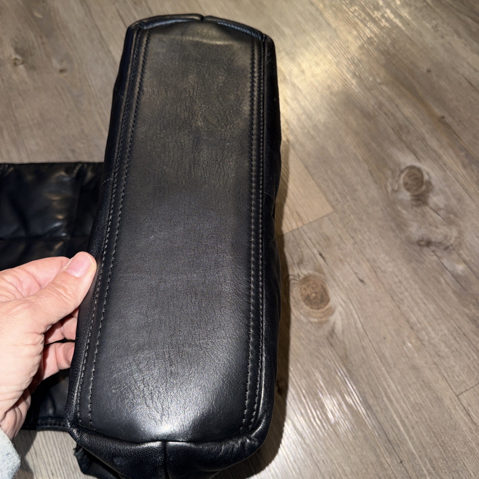 Stylism Denmark Sheepskin Puffy Quilted Purse Bag & Shoulder Strap Puffer 13×10