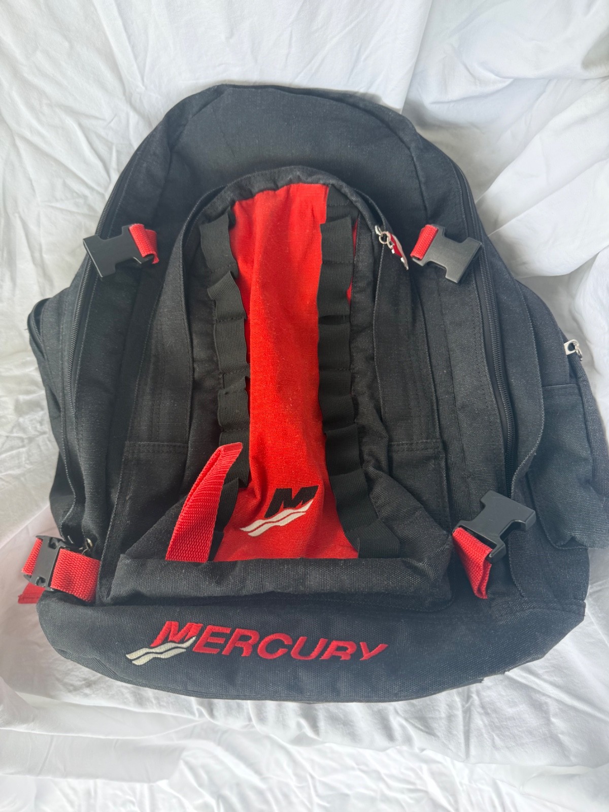 pre-owned good condition mercury pro fisherman travel backpack, for camping