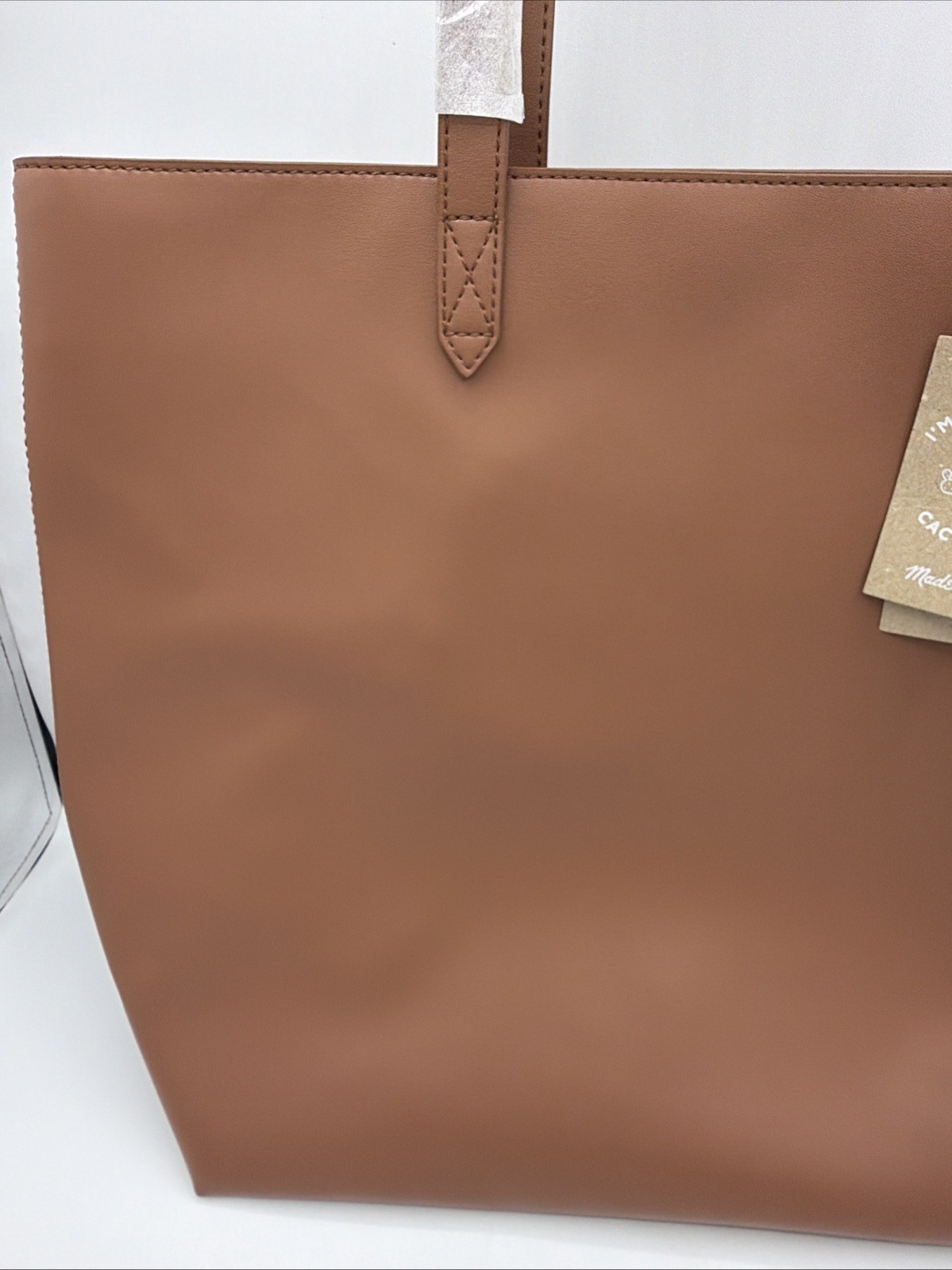 Madewell Medium Transport Tote Cactus Faux Leather Brown NWT NE417