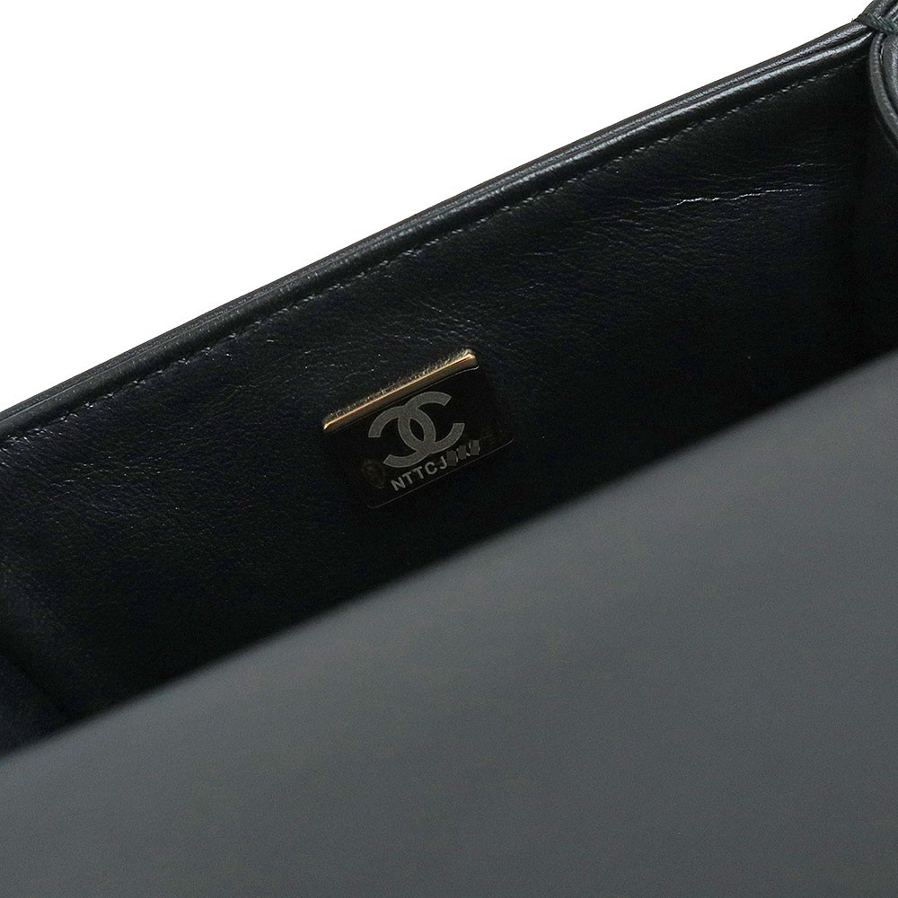 CHANEL Boy Chanel Chevron VStitch Chain Mini Shoulder Bag Calfskin, Black A67364