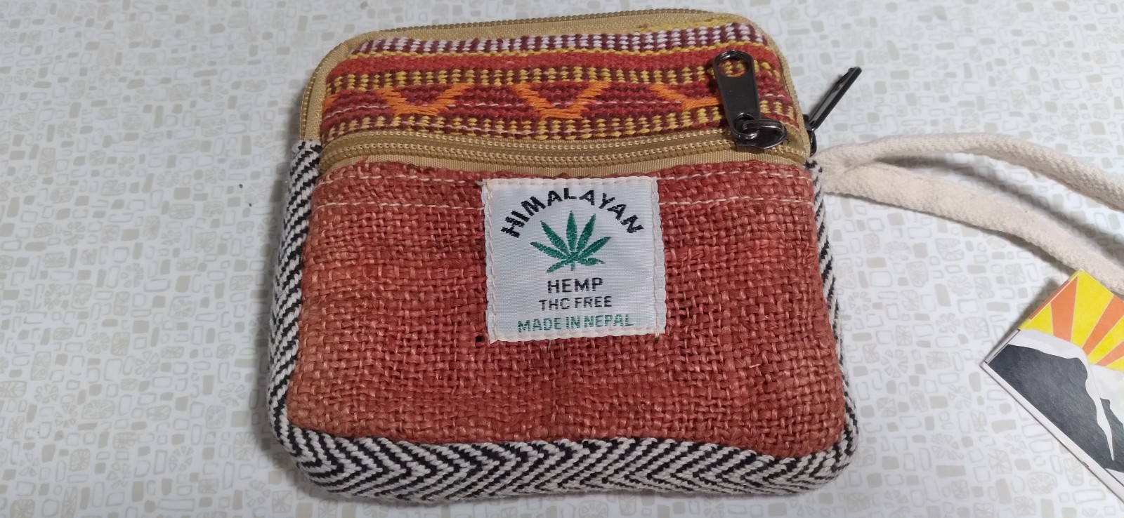 Himalayan Hemp HANDCRAFTED Made In Nepal Coin Purse, Rising International