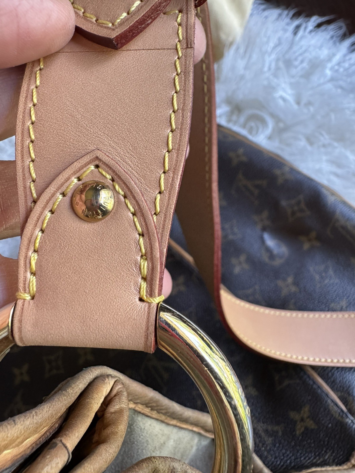 Authentic Louis Vuitton Galliera GM Monogram Hobo Shoulder Handbag