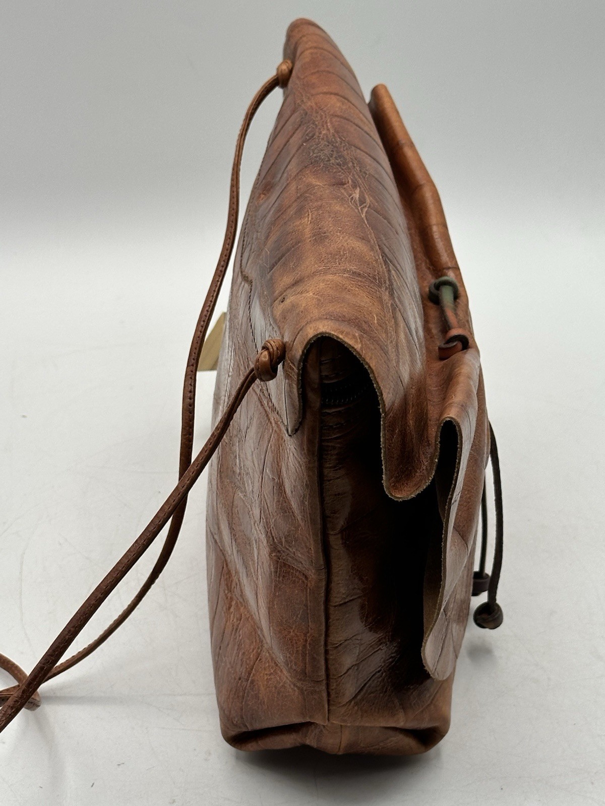 Carlos Falchi Buffalo Leather Purse New With Tag Hand Made In The United States