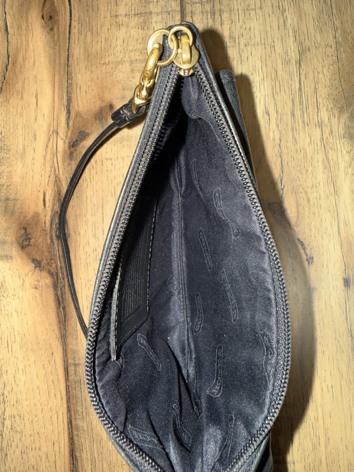 COACH Vintage Black Front Flap Turn Lock pocket Clutch Wristlet