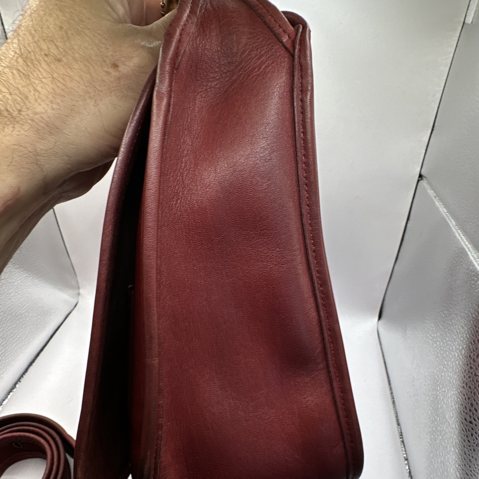 vintage red Coach Stewardess Bag (#9525)