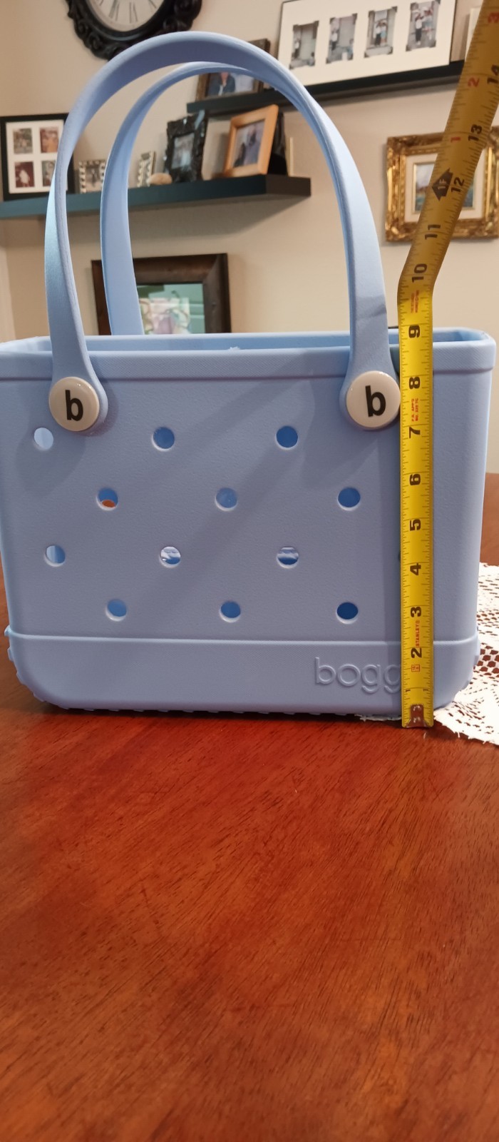 Bogg Bag Blue Small Perforated Tote Double Handles Open Top w/ Removable Pouch