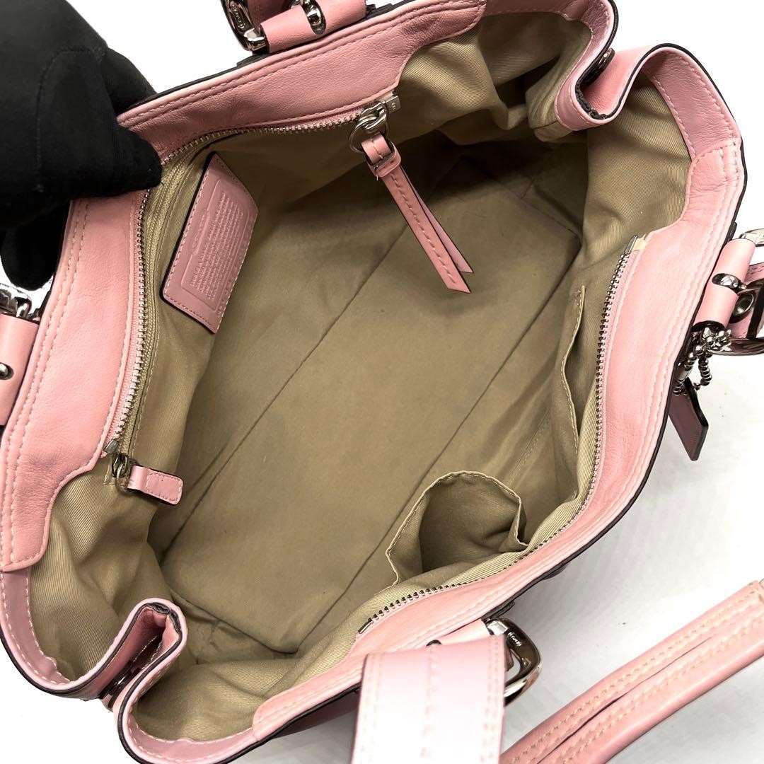 COACH Soho Pink Leather Tote Bag 34cm x 21cm x 12cm, Light Pink, DurableeBay T