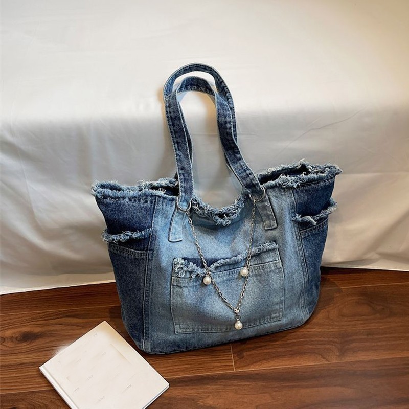 Women’s Casual Denim Handbag Tote Bags Fashion Satchels Shoulder Bags