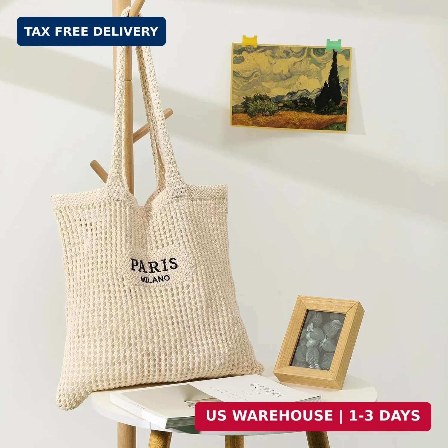 Trifabricy Beach Bags for Women, Large Beach Bag, Woven Straw Tote Bags Waterpro