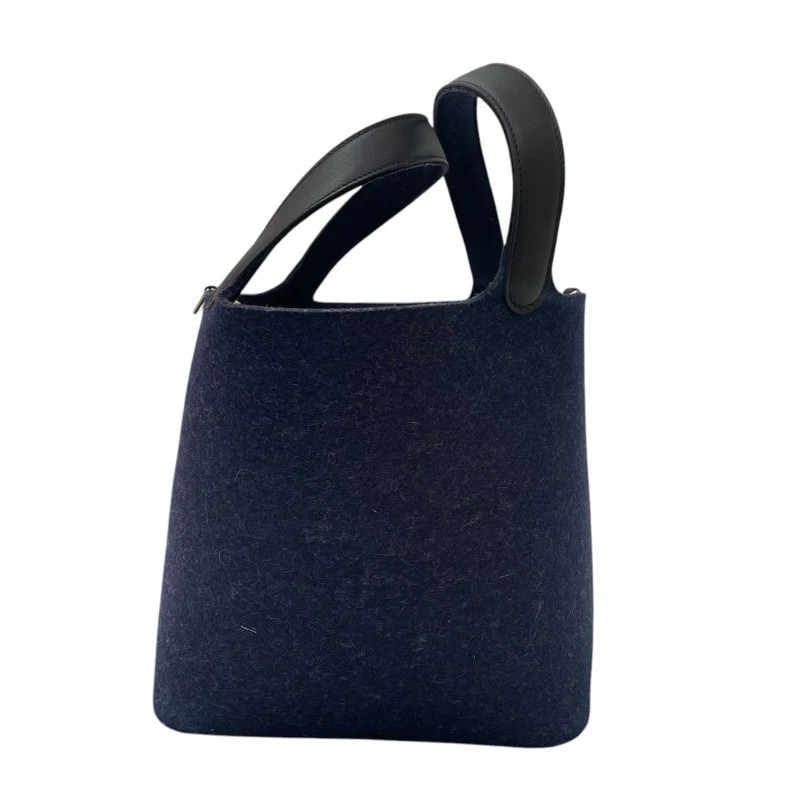 HERMES Picotin Lock MM Blue Handbag Y Stamp #OKB1699