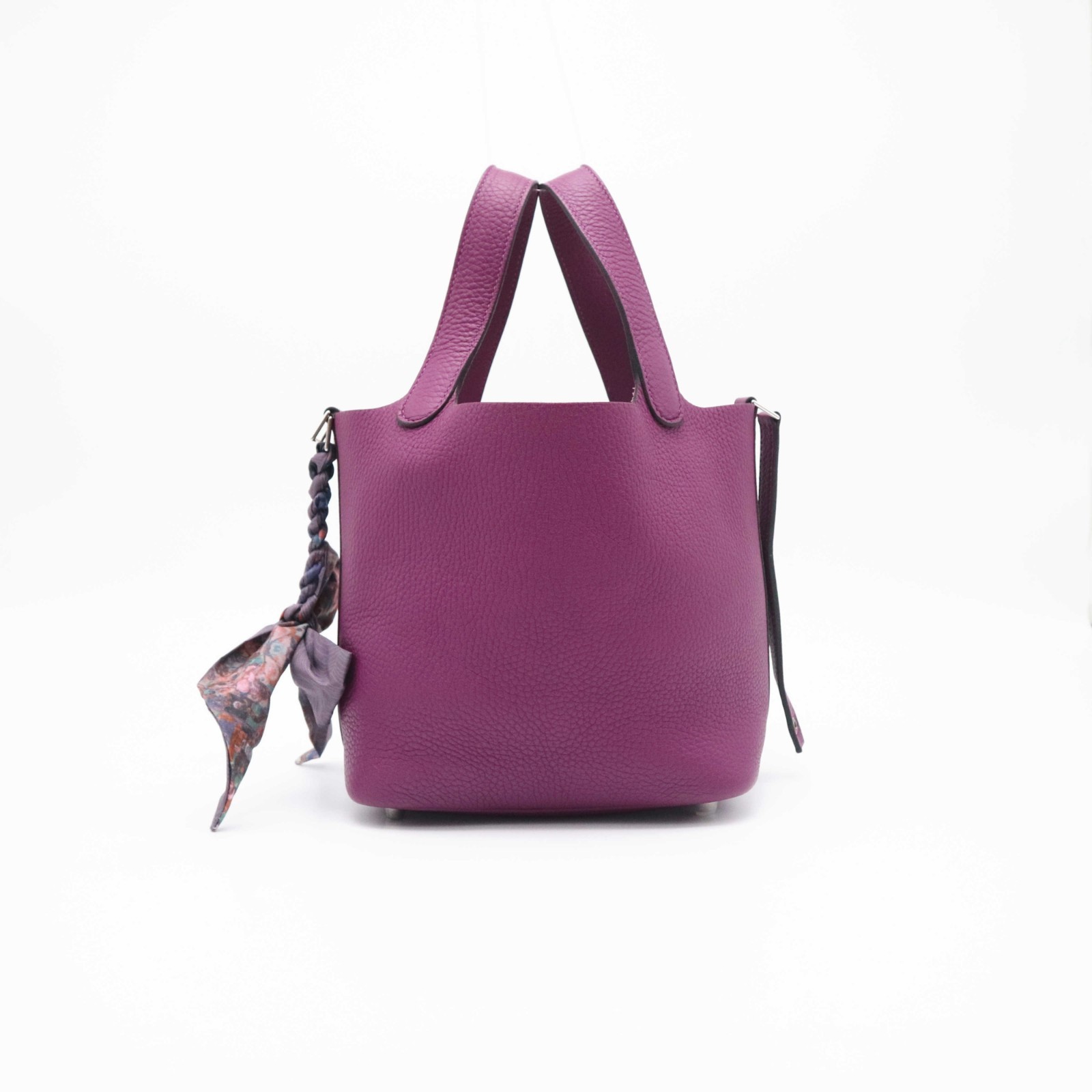 HERMES Picotin Lock 18 Handbag Purple Anemone Taurillon Clemence Leather Z Stamp