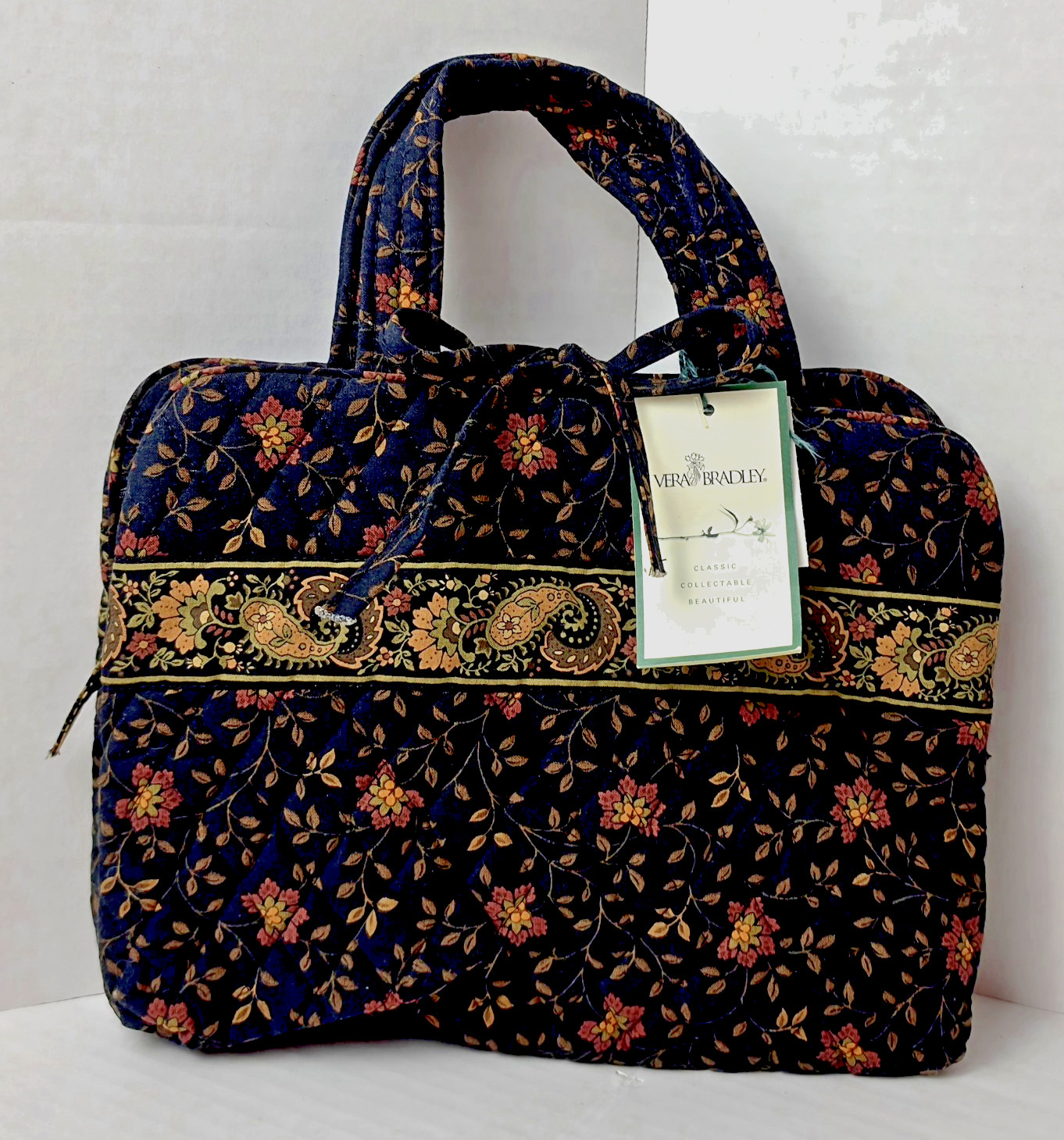 Vera Bradley Essential Travel Organizer in Cotton Black Walnut 1999