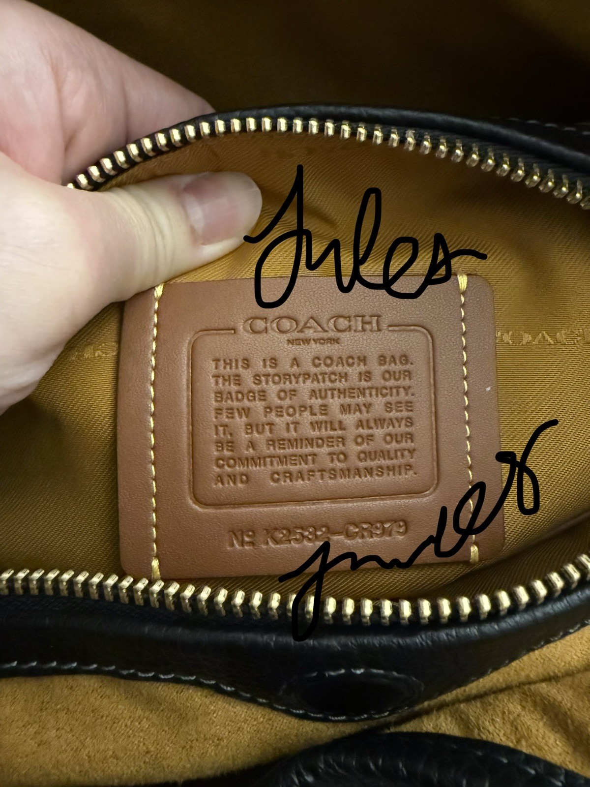Coach Bella Medium Leather Shoulder Bag In Black /Brass New MSRP$450