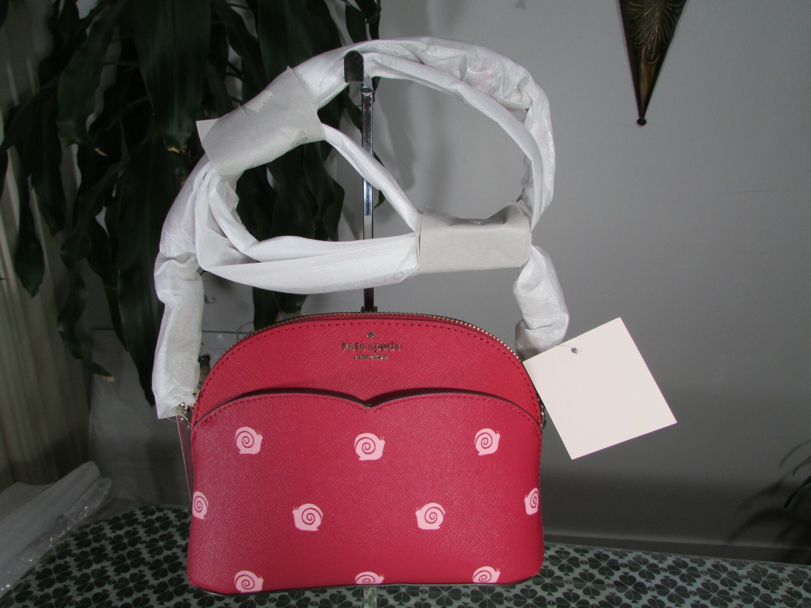 NWT Kate Spade Saffiano PVC Payton Small Dome Crossbody Bag
