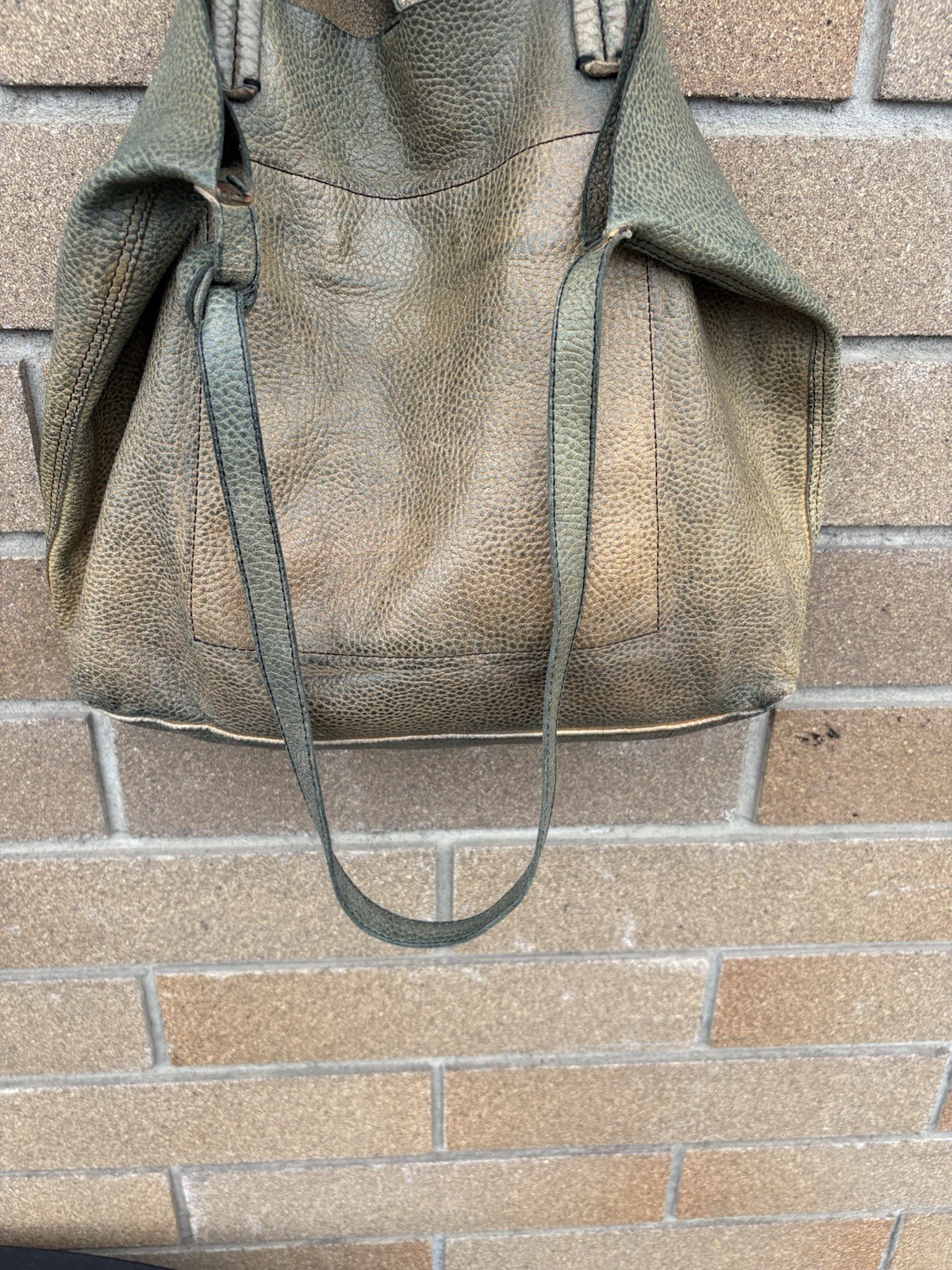Numero 10 Tote Shoulder Bag Purse Authentic Leather Vintage Distressed Purse Bag
