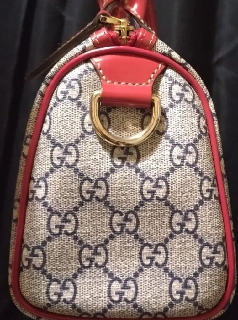 Gucci Mini Tattoo Heart Joy Boston Bag Red GG Monogram Heart rose Canvas Japan