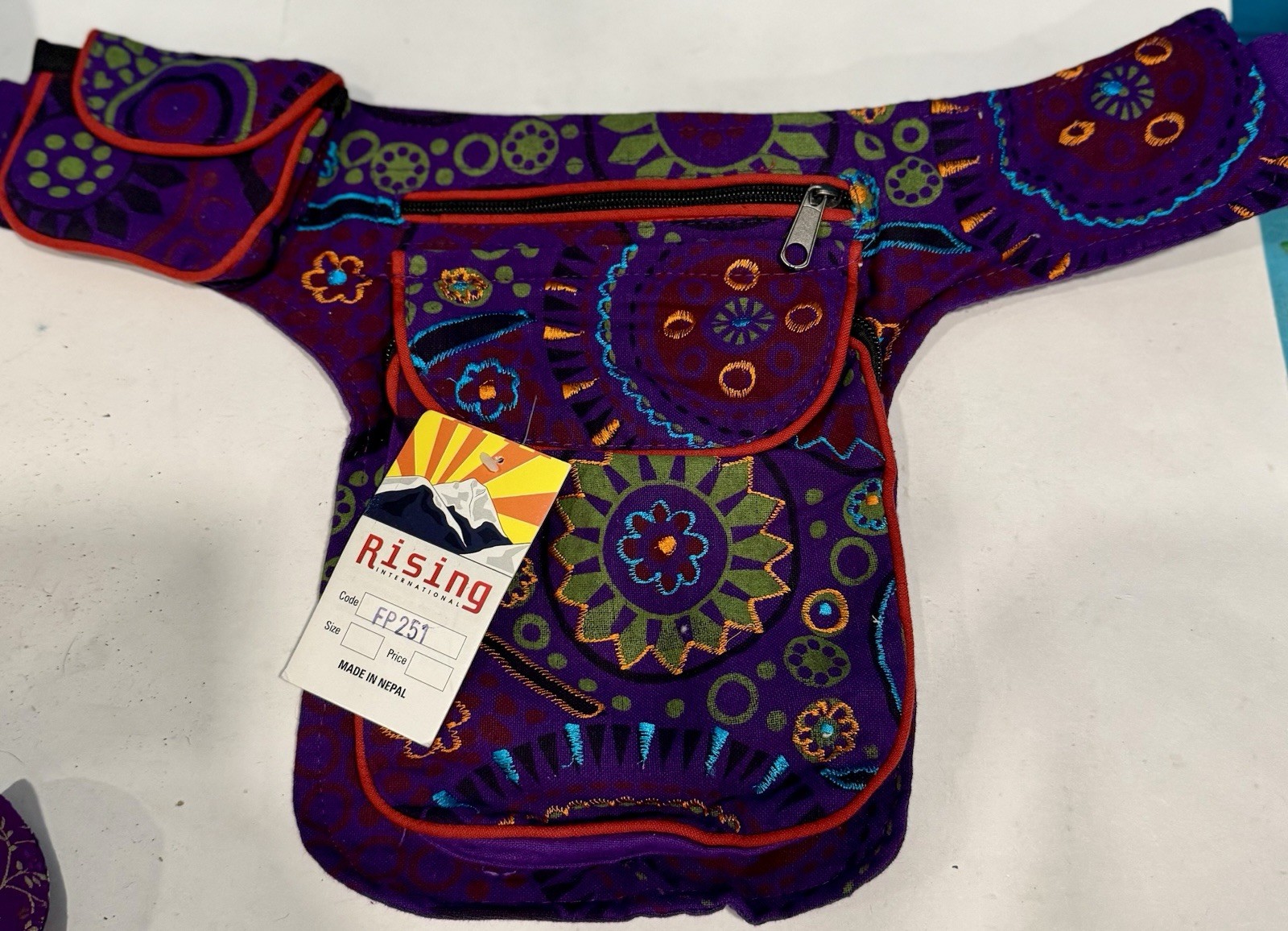 NEW Boho Fanny Waist Pack Money Belt Multicolor Hip Bag Drop Leg Pouch Cotton