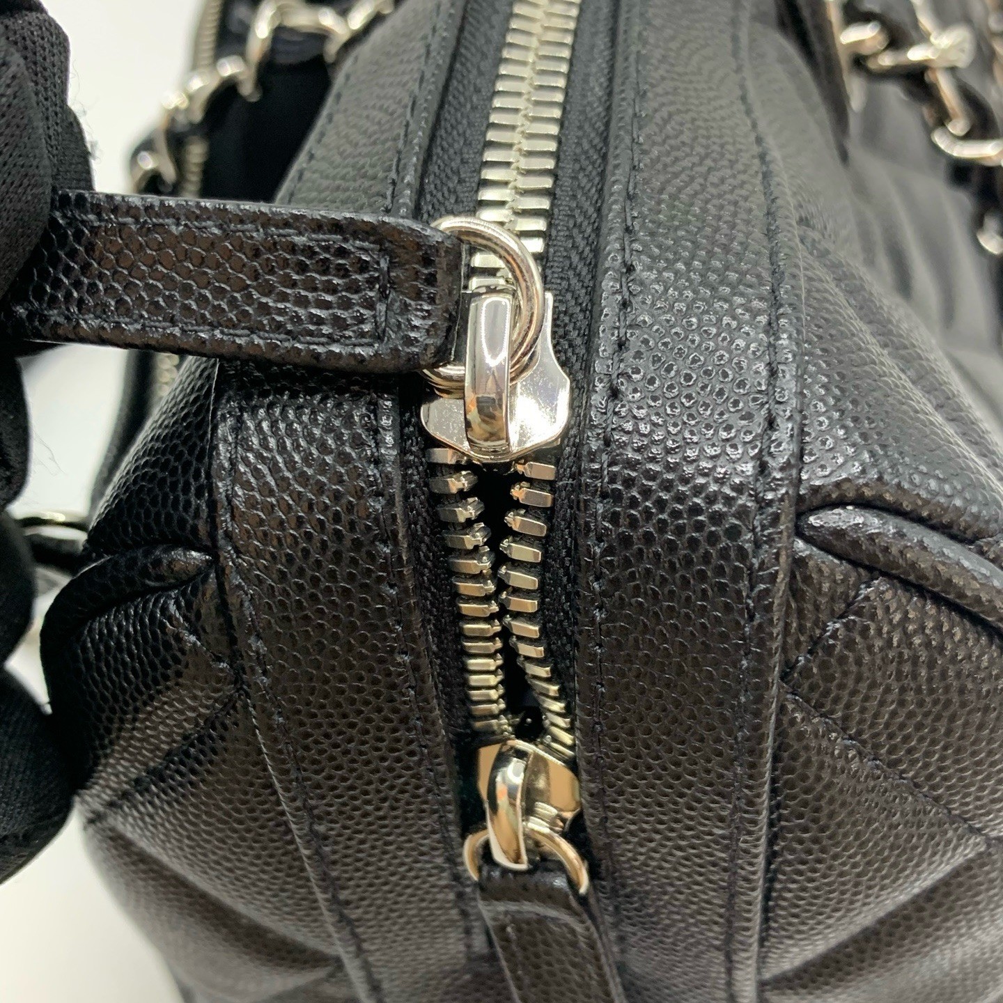 Chanel Pre-Owned Authentic Underarm Bag Black Silver Free Tracked Shipping