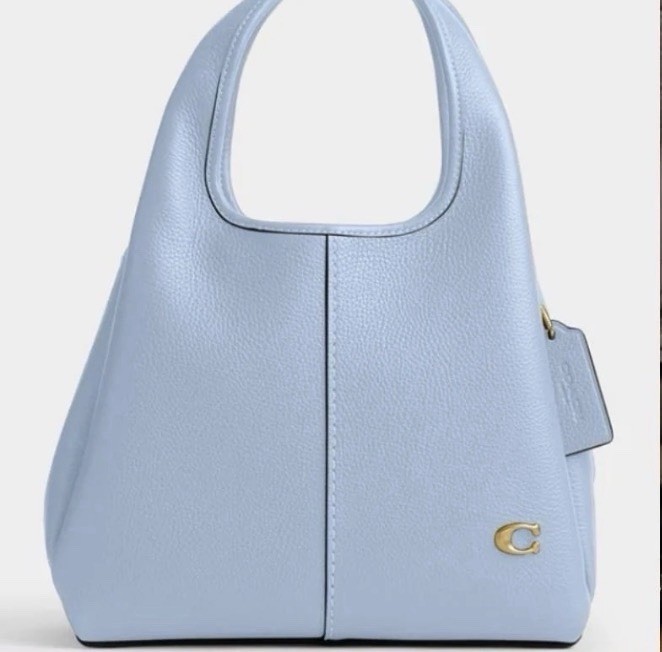 RARE COLOR! New Bluebell Coach Lana 23 Pebbled Leather with Gold Accent
