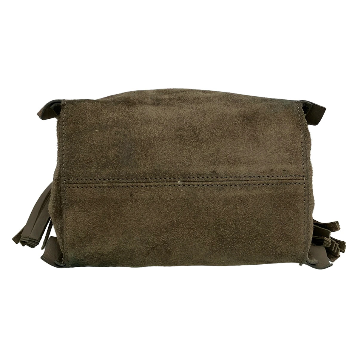 HIROFU Gray Beige Suede Tote Bag