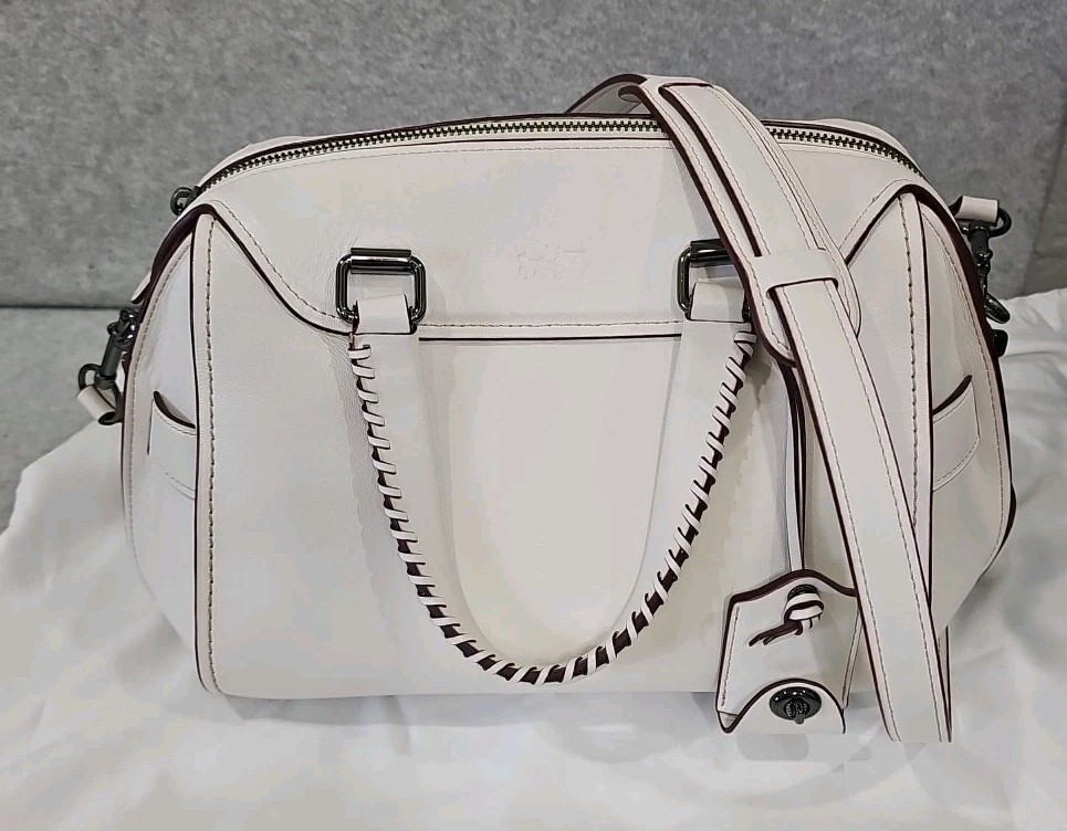 Coach Ace Satchel In Glovetanned Leather Medium Size Shoulder/2 Strap Bag