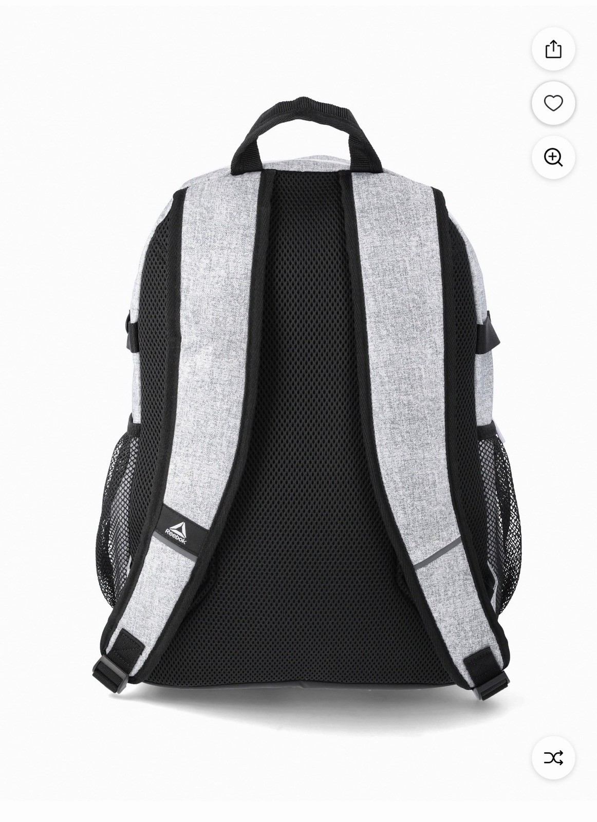 Reebok Women’s Laptop Backpack Light Heather Gray Zip, Adjustable Strap