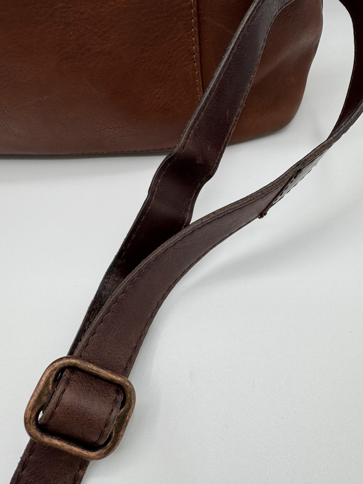 Vintage Pendleton Purse Cow Leather Tote/Bag Brown HAS STAINS