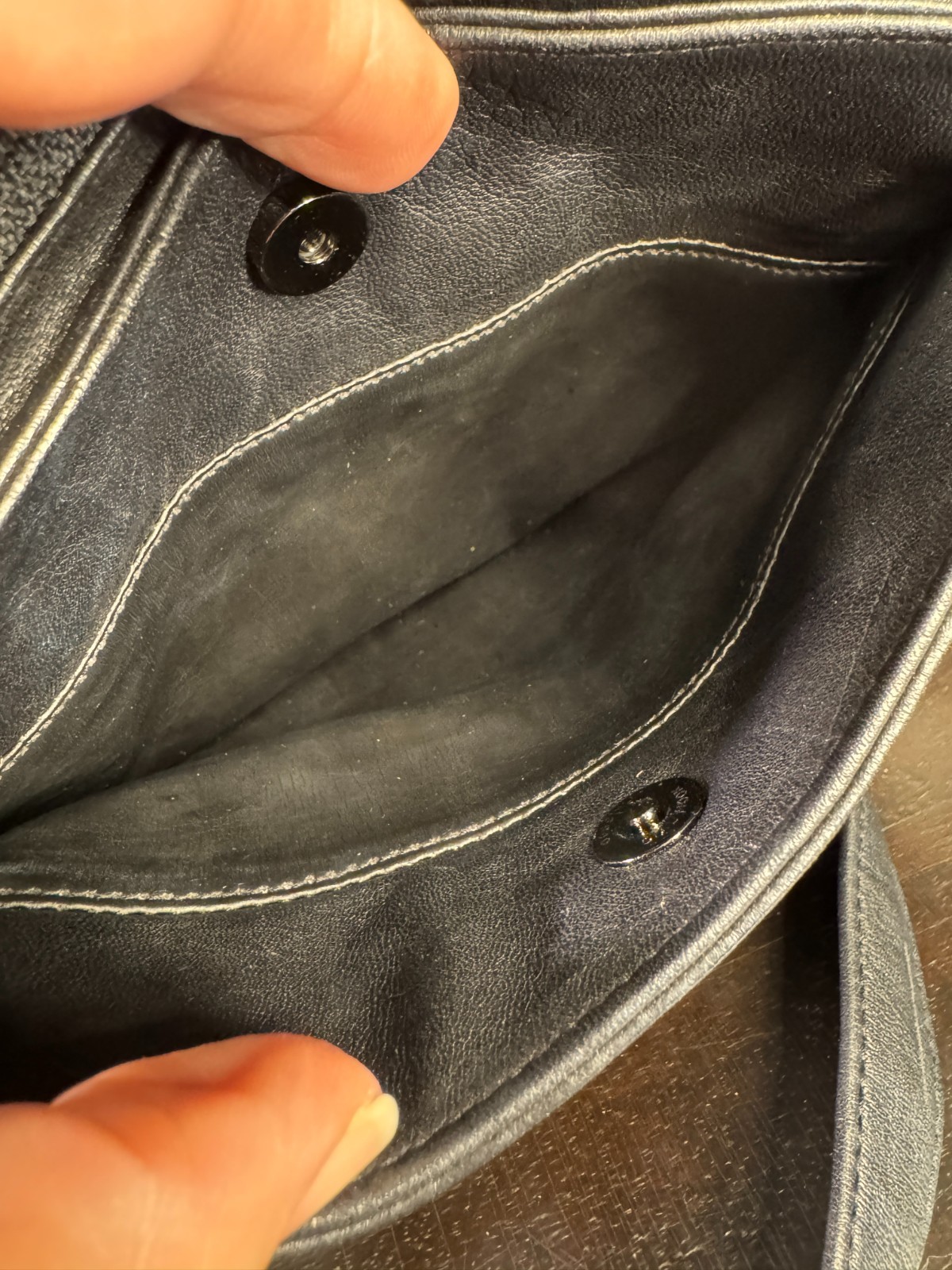 Nice Perlina Soft Black Leather Crossbody Purse, Excellent Used Condition