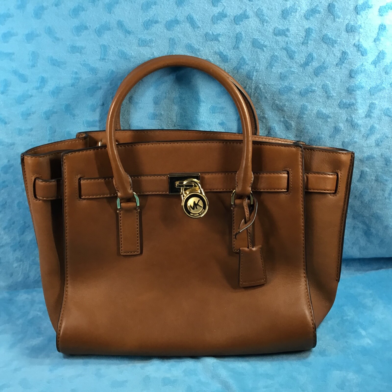 Michael Kors Brown Leather Shoulder Bag Purse w/Detatchable Strap AV 1405