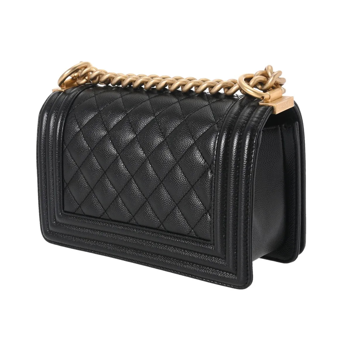 Chanel cm A67085 Shoulder Bag Grained Calfskin Black #WB3979