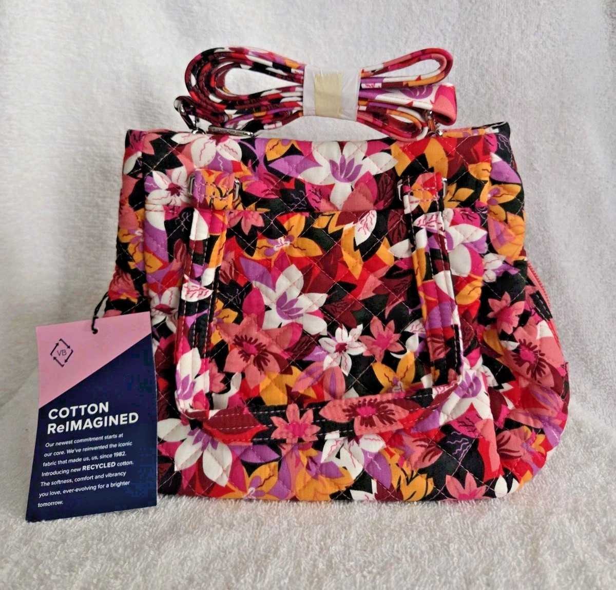 Vera Bradley Mini Multi-Compartment Crossbody In Rosa Floral NWT