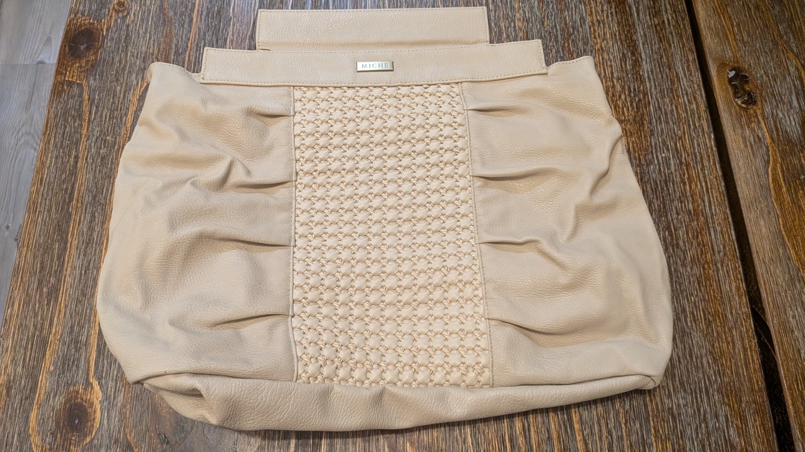 Miche “Charlee” Prima Shell with a classic cream woven design
