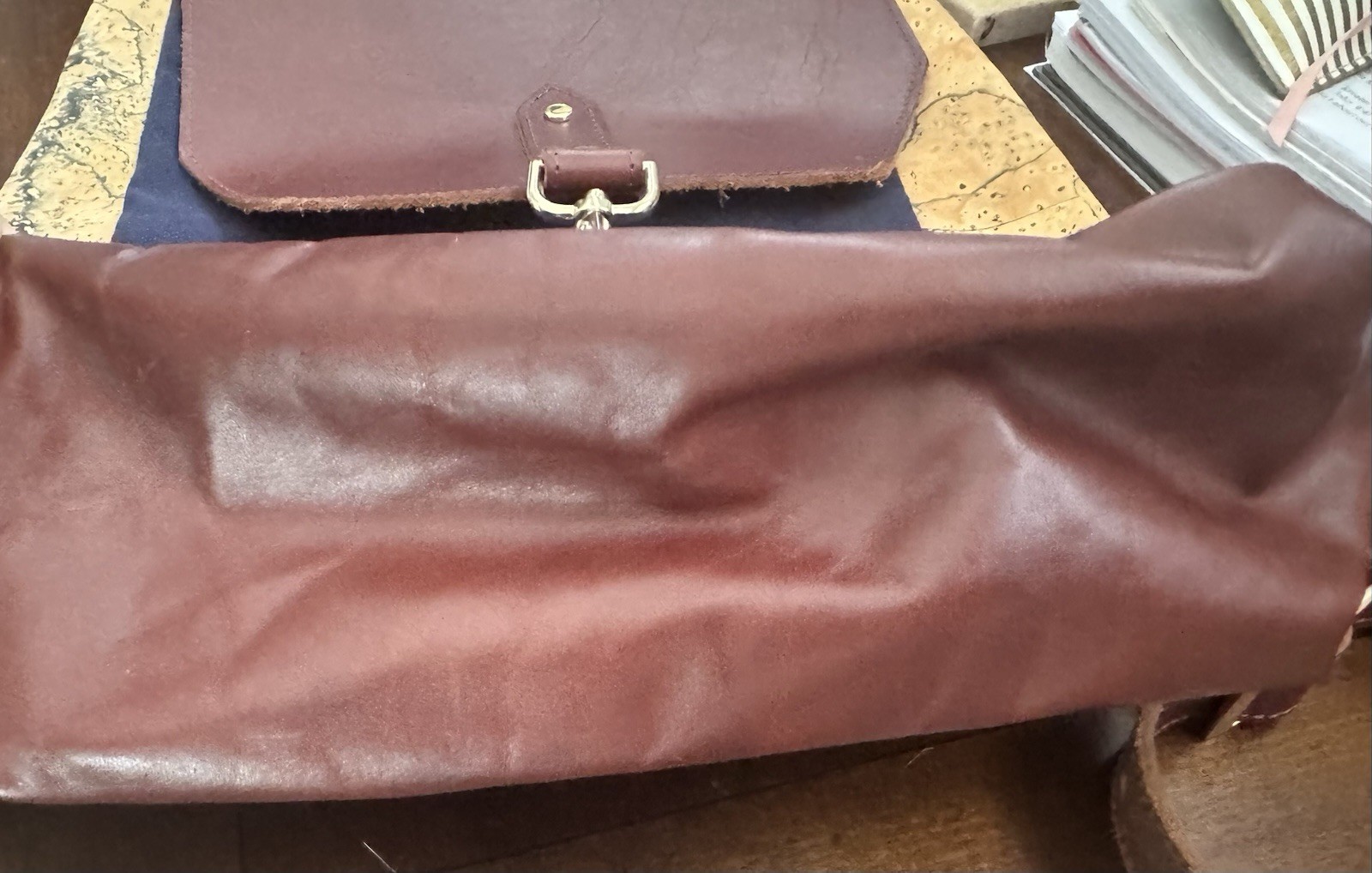 Spicer Bags San Francisco Cork & Canvas Foldover Backpack with Leather Straps