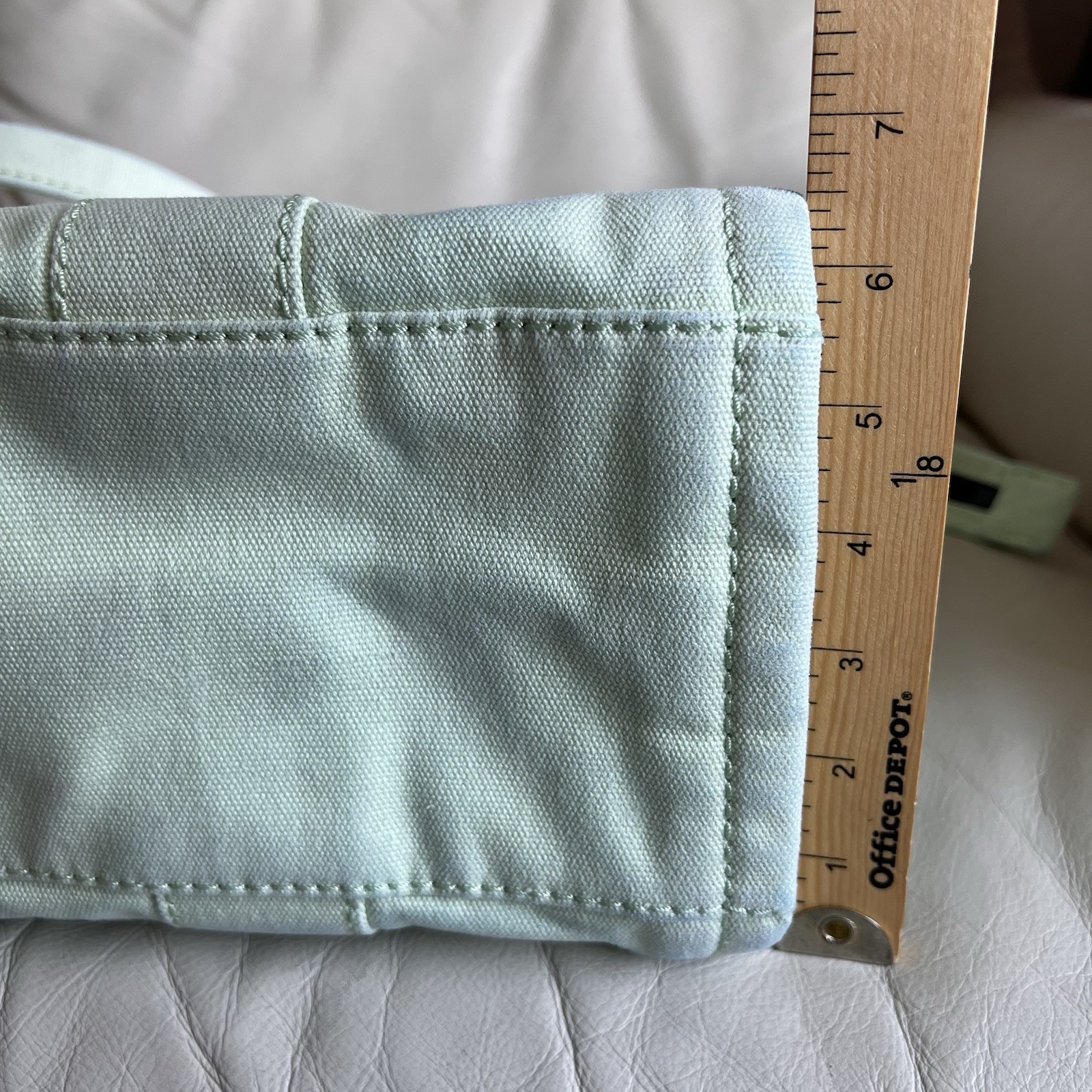 Marc Jacobs Mint Green Canvas The Tote Bag with White Logo