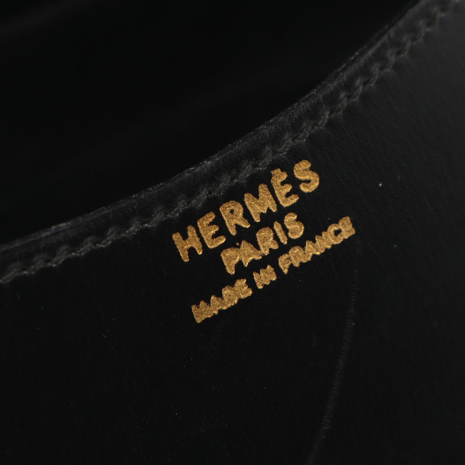 HERMES Sac Moto Shoulder Handbag Box calf leather Calfskin Black GHW Used C