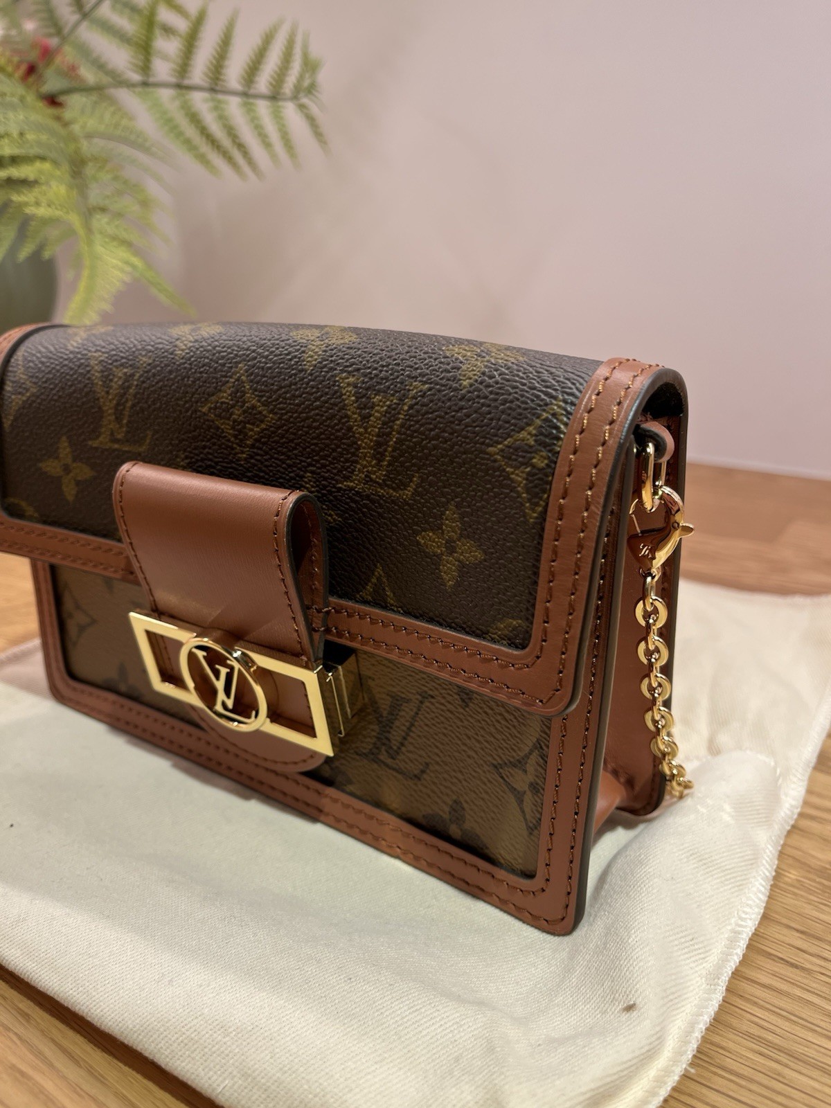 Louis Vuitton Dauphine Chain Wallet Brand New Authentic with Receipt Dust Bag
